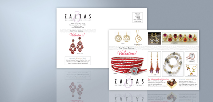 Zaltas Gallery valentine postcard